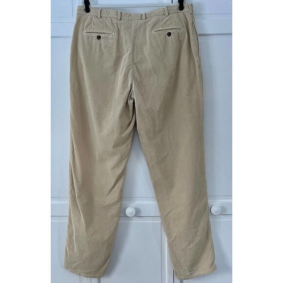Peter Millar Pima Cotton Corduroy Dress Pant Light Tan Men't Size 38" x 34" EUC - Picture 2 of 7
